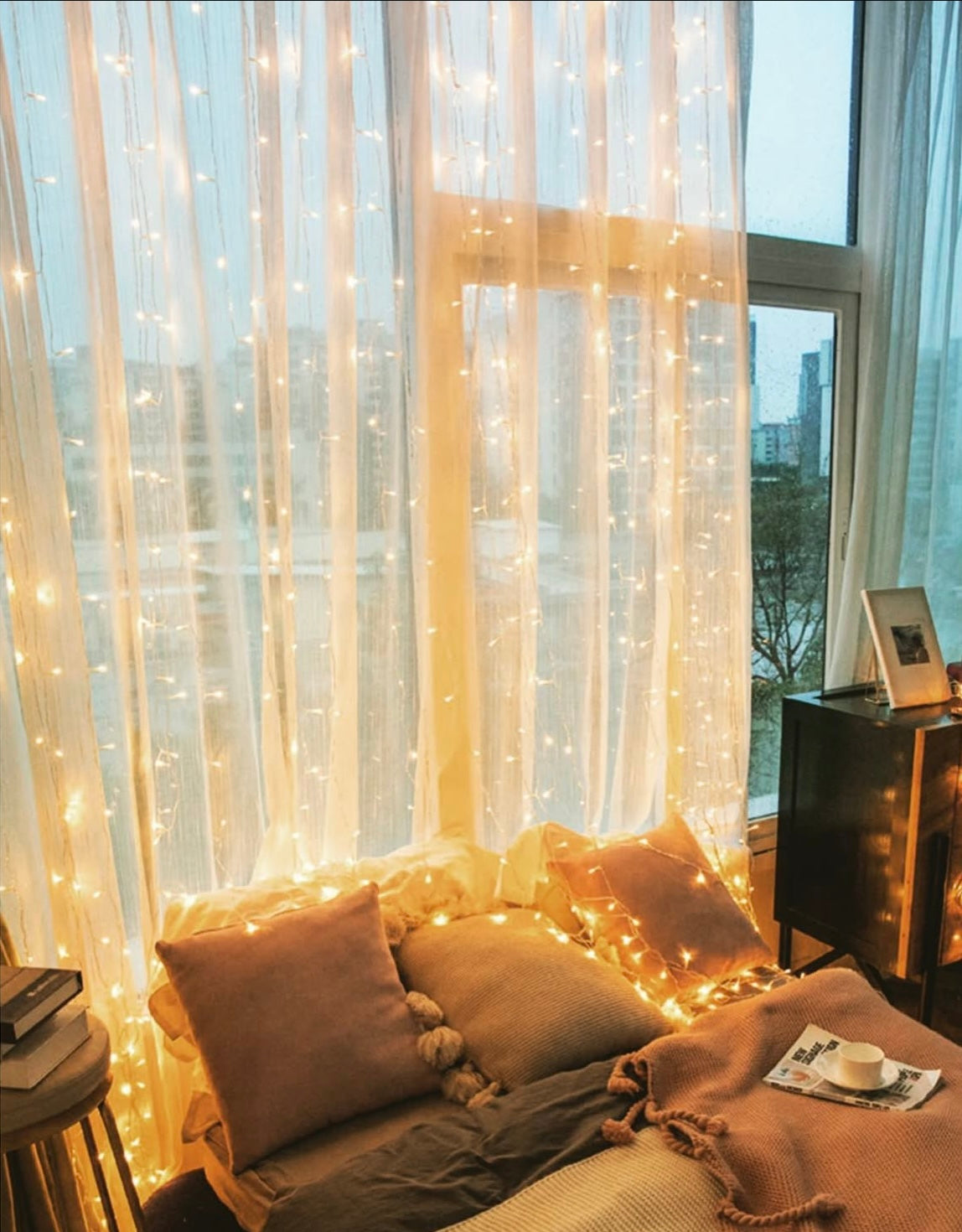 Led Lichtervorhang -  8 verschiedene Leuchtfunktionen