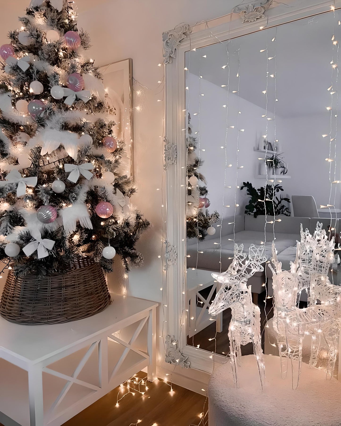 Led Lichtervorhang -  8 verschiedene Leuchtfunktionen