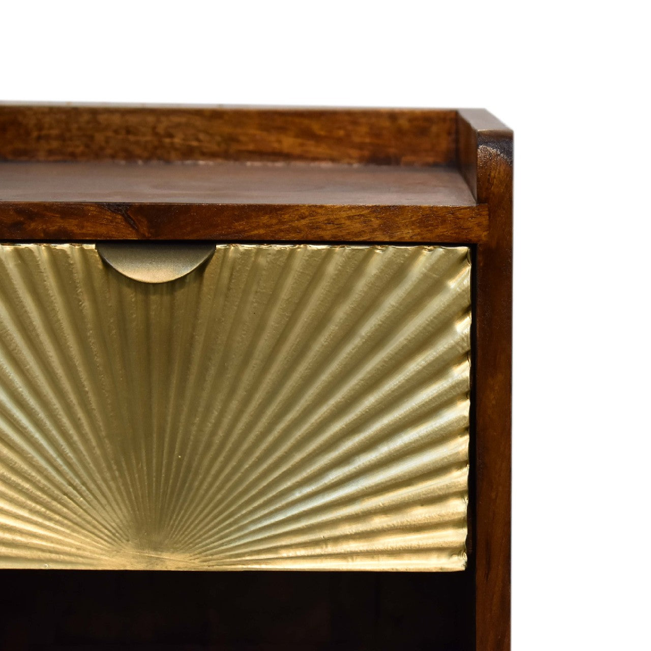 Marrakech bedside table gold - mango wood