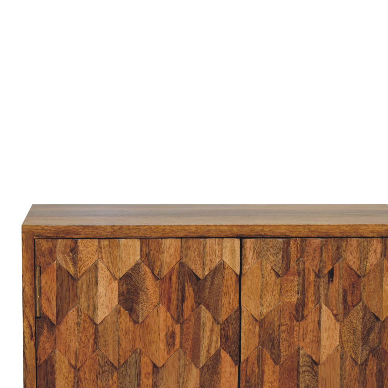 Seminyak Mini Cabinet - Mango Wood/Pineapple Carving
