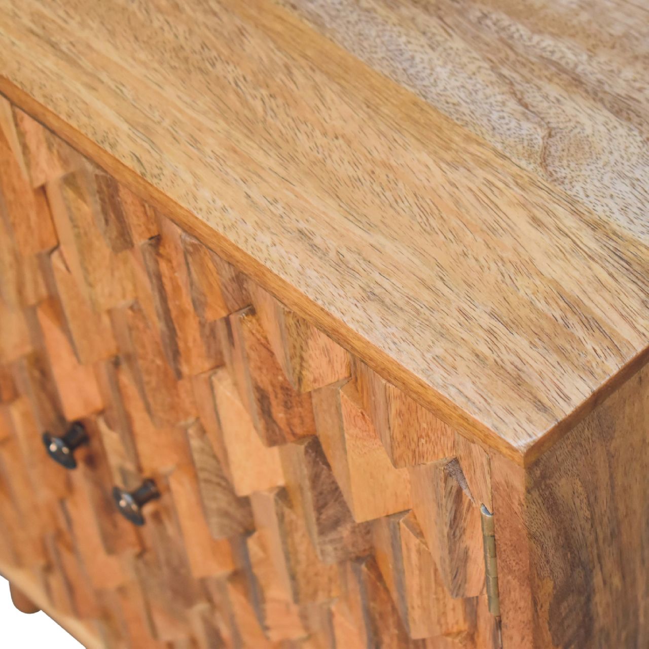 Seminyak Mini Cabinet - Mango Wood/Pineapple Carving
