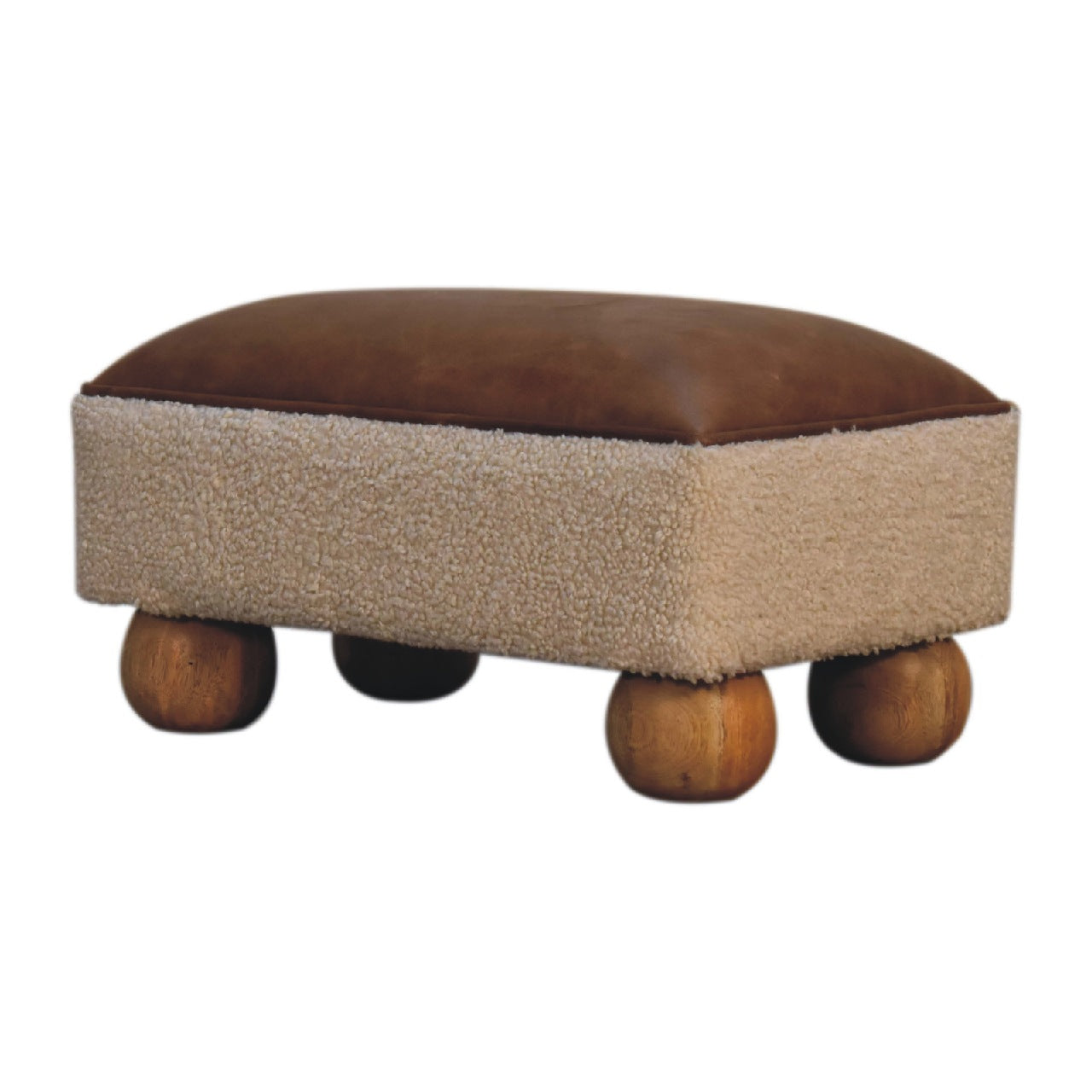 Témara Footstool - Bouclé