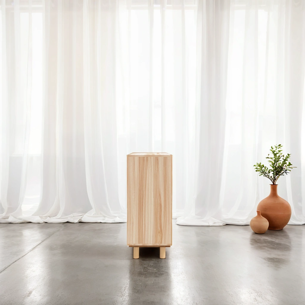 Celuk Kommode - Massivholz/ Rattan