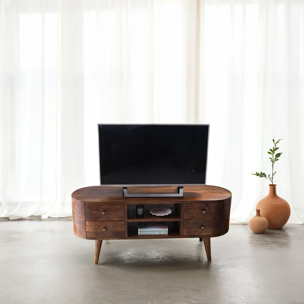 Candi Dasa TV Media Unit - Chestnut