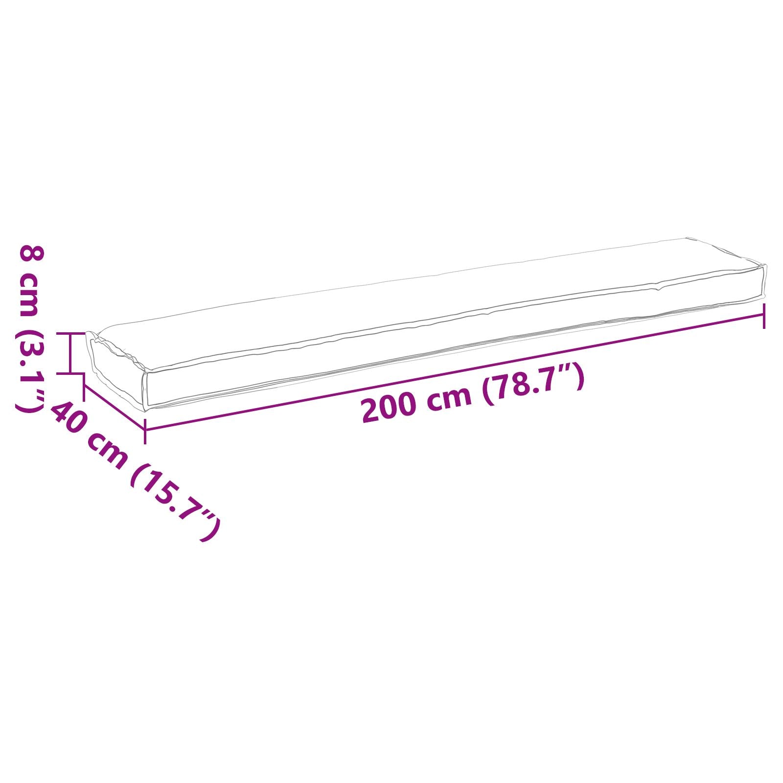 Outdoor Kissen Polyester Lounge-Kissen Rechteckig