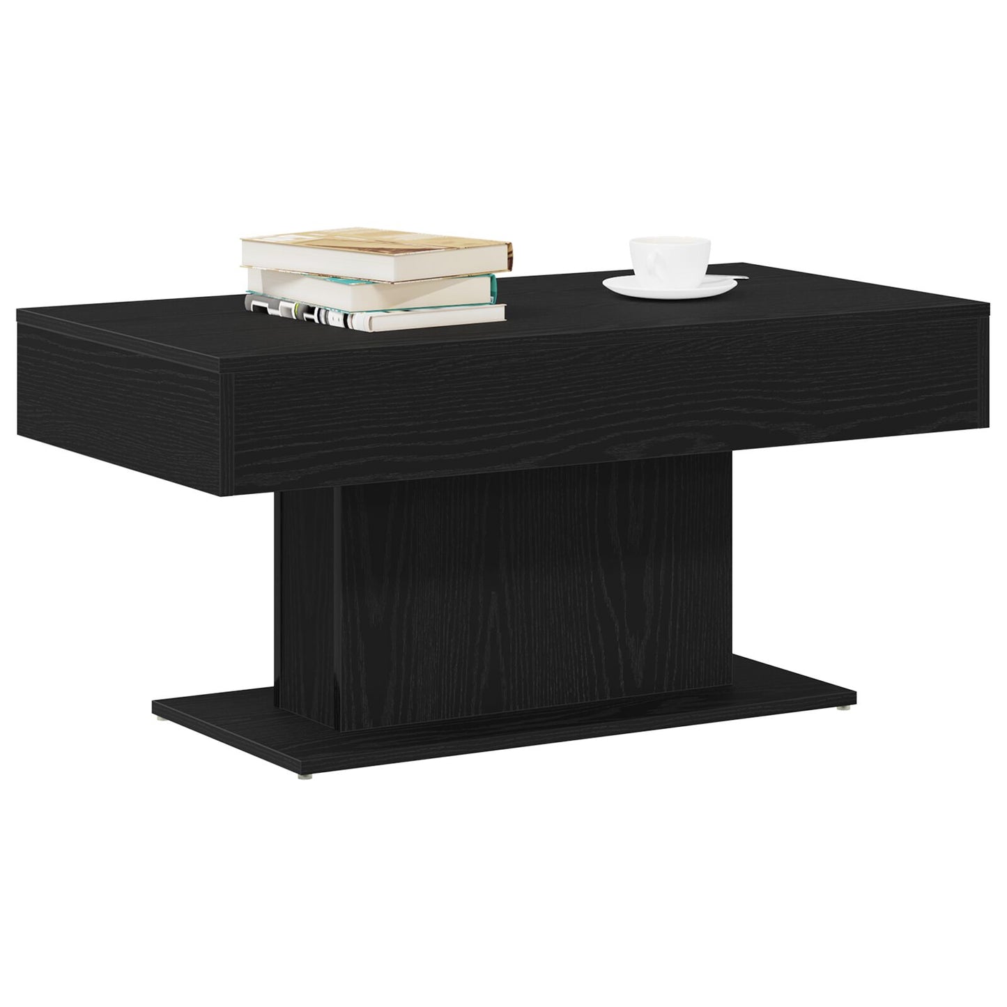 Couchtisch Schwarz Eiche 96X50X45 Cm Aus Holzwerkstoff