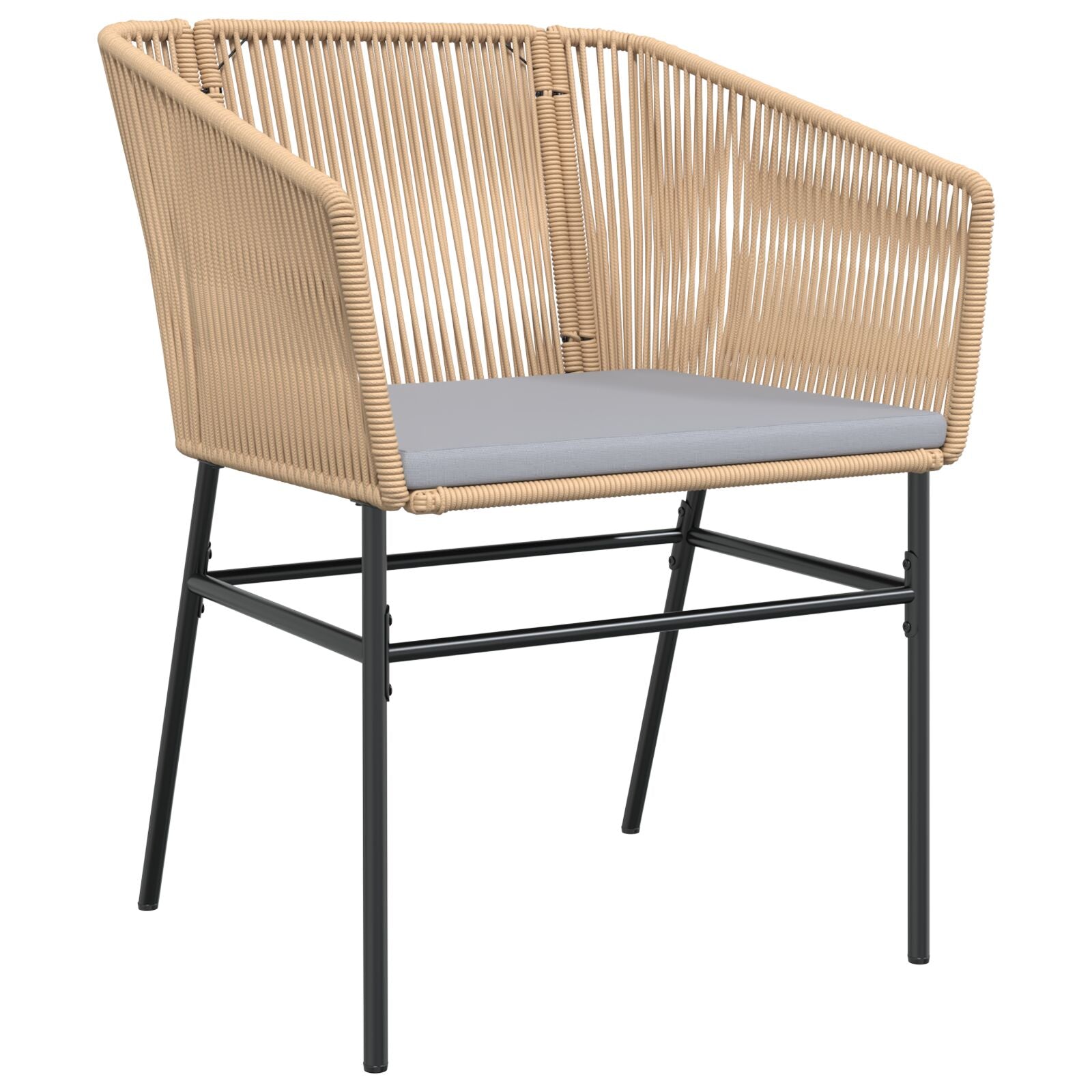 7-Teiliges Garten-Ess-Set Mit Kissen Braun Poly Rattan