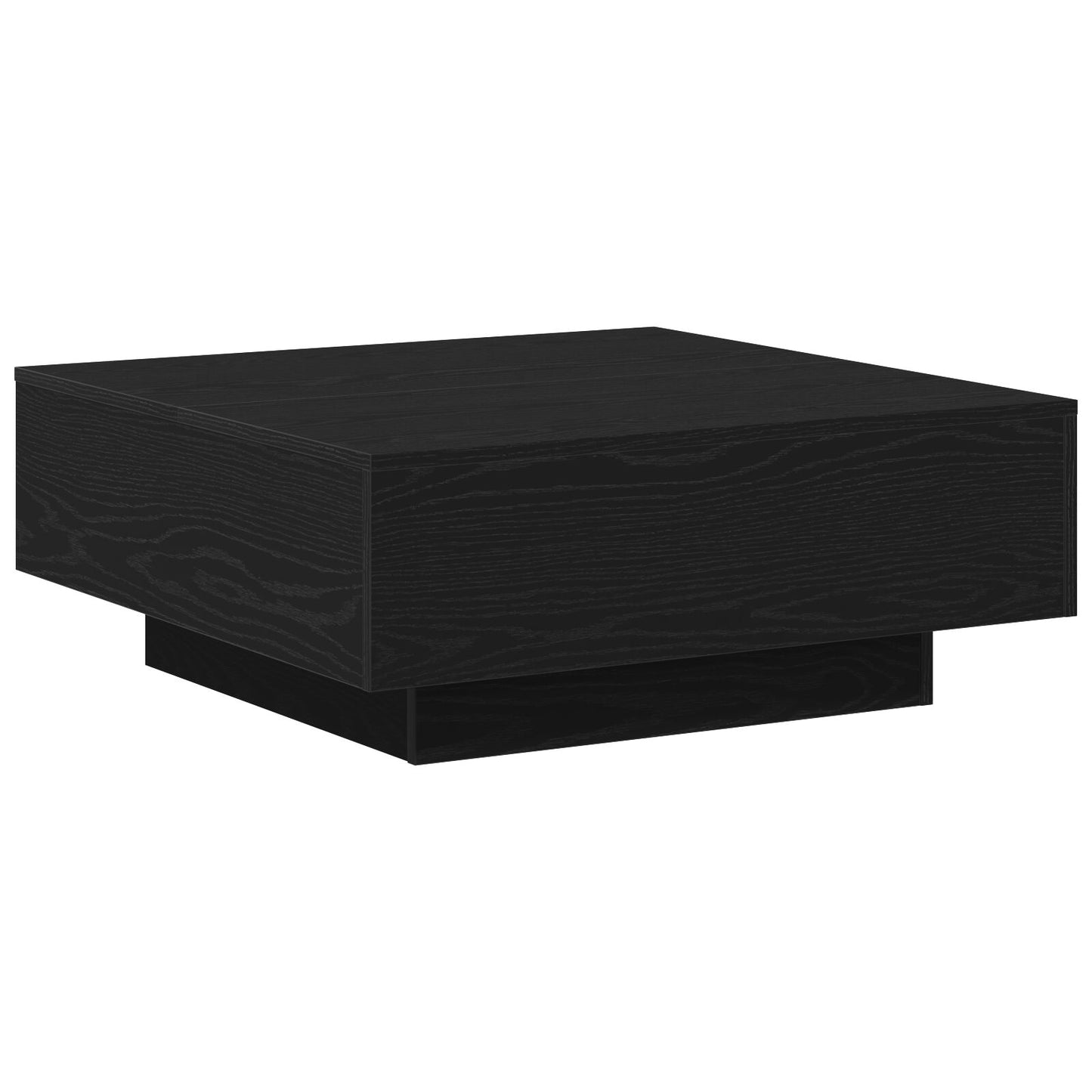 Couchtisch Schwarz Eiche 80X80X31 Cm Holzwerkstoff