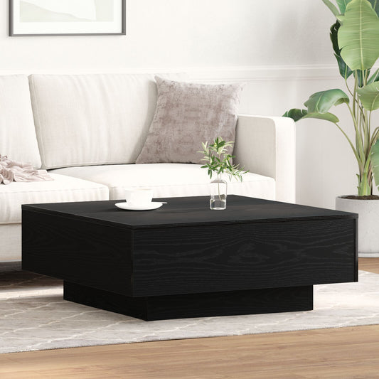 Couchtisch Schwarz Eiche 80X80X31 Cm Holzwerkstoff