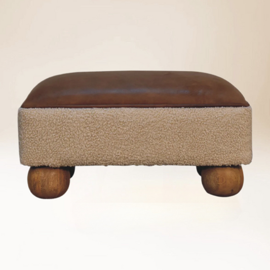 Témara Footstool - Bouclé